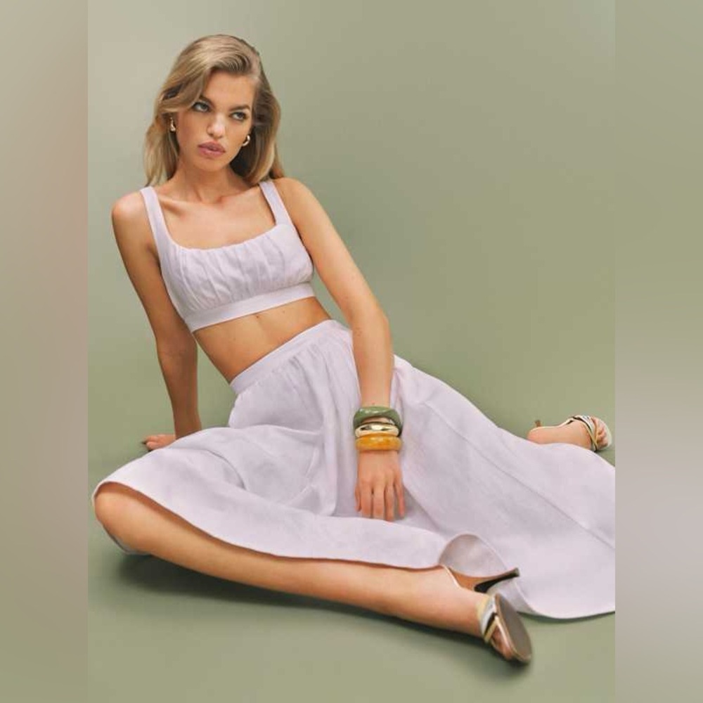 REFORMATION Shannon Linen Two Piece - Picture 2 of 3